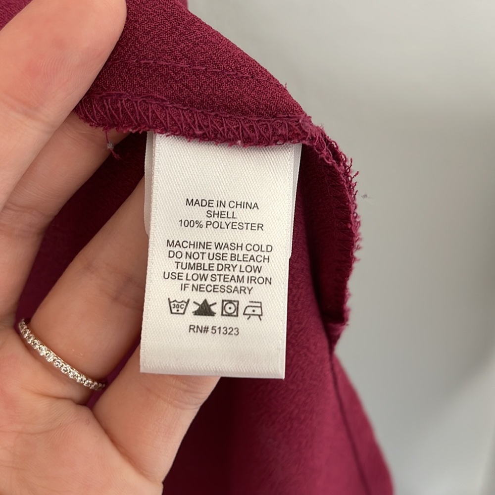 1. State Ruched Detail Tie Sleeve Blouse In Plumberry - Picture 9 of 13